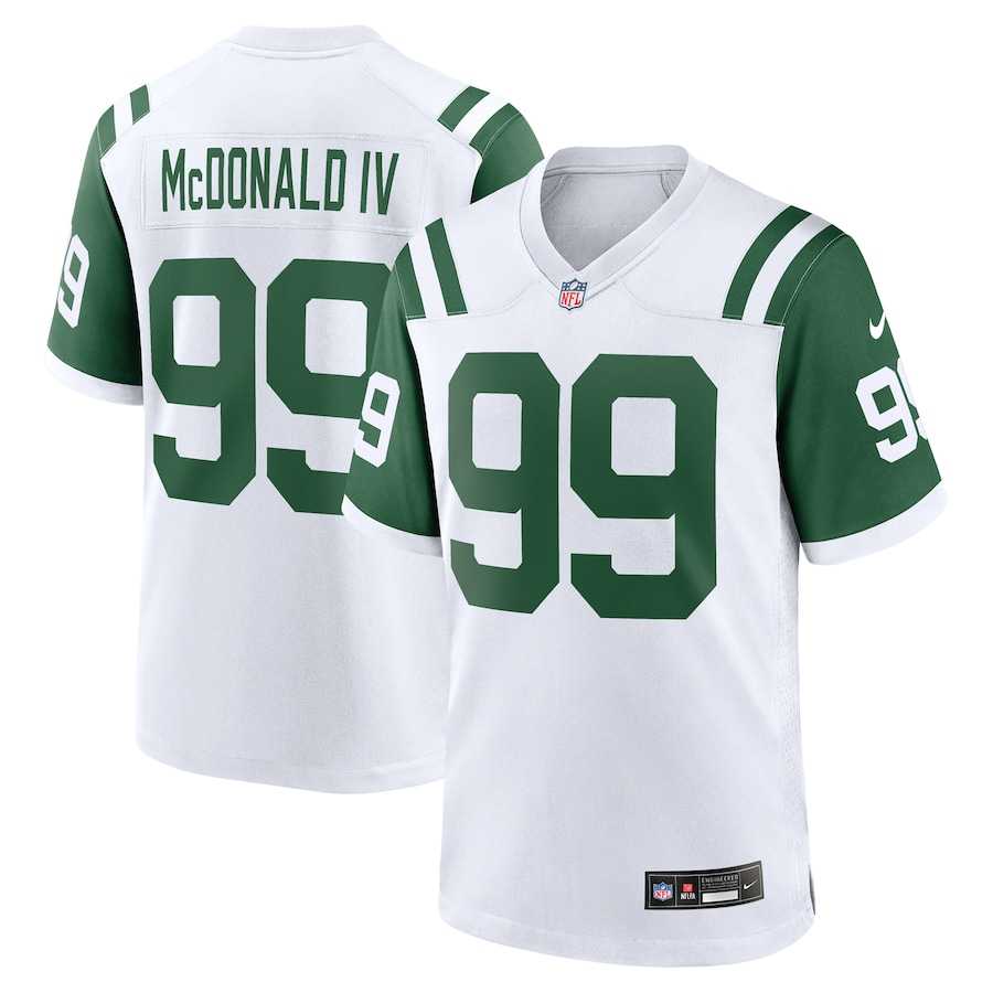 Men & Women & Youth New York Jets #99 Will McDonald IV White Classic Alternate VaporLimited Stitched Jersey